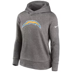 Women's Nike Heathered Charcoal Los Angeles Chargers Team Pullover Hoodie -Nike Clothing store 6026108 ALT2