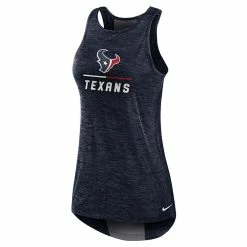 Women's Nike Navy Houston Texans High Neck Performance Tank Top -Nike Clothing store 6026162 ALT2
