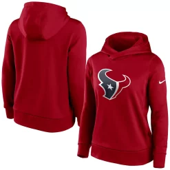 Women's Nike Red Houston Texans Performance Pullover Hoodie