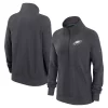 Women's Nike Charcoal Philadelphia Eagles Premium Raglan Performance Half-Zip Sweatshirt