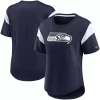 Women's Nike Heathered College Navy Seattle Seahawks Primary Logo Slub Fashion Top