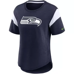 Women's Nike Heathered College Navy Seattle Seahawks Primary Logo Slub Fashion Top 5 Women's Nike Heathered College Navy Seattle Seahawks Primary Logo Slub Fashion Top -Nike Clothing store 6026303 ALT2