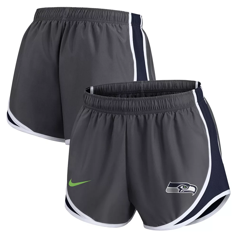 Women's Nike Charcoal Seattle Seahawks Logo Performance Tempo Shorts 1 Women's Nike Charcoal Seattle Seahawks Logo Performance Tempo Shorts