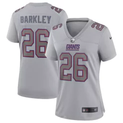 Women's Nike Saquon Barkley Gray New York Giants Atmosphere Fashion Game Jersey