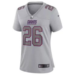 Women's Nike Saquon Barkley Gray New York Giants Atmosphere Fashion Game Jersey -Nike Clothing store 6026385 ALT2