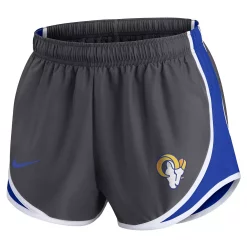 Women's Nike Charcoal Los Angeles Rams Logo Performance Tempo Shorts -Nike Clothing store 6026484 ALT2