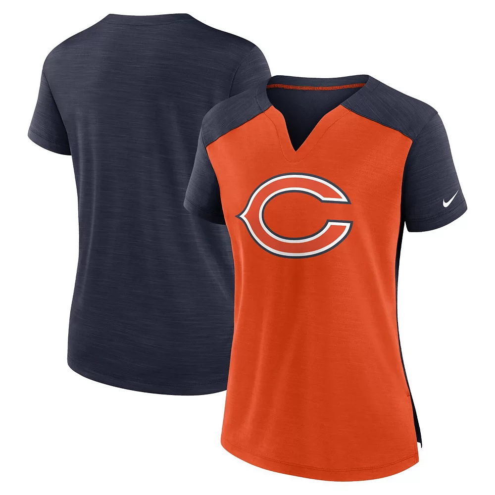 Women's Nike Orange/Navy Chicago Bears Impact Exceed Performance Notch Neck T-Shirt 2 Women's Nike Orange/Navy Chicago Bears Impact Exceed Performance Notch Neck T-Shirt - Image 2