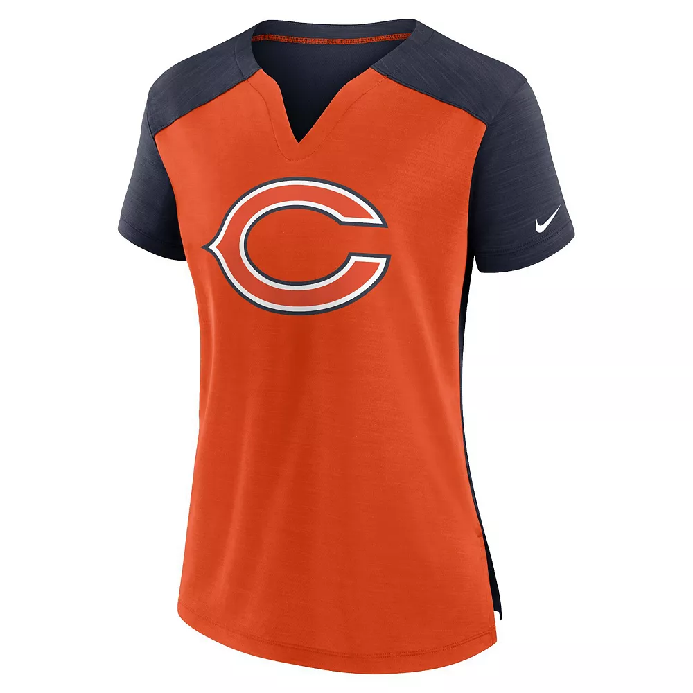 Women's Nike Orange/Navy Chicago Bears Impact Exceed Performance Notch Neck T-Shirt 3 Women's Nike Orange/Navy Chicago Bears Impact Exceed Performance Notch Neck T-Shirt - Image 3