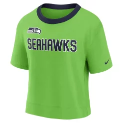 Women's Nike Neon Green Seattle Seahawks High Hip Fashion Cropped Top 5 Women's Nike Neon Green Seattle Seahawks High Hip Fashion Cropped Top -Nike Clothing store 6026512 ALT2