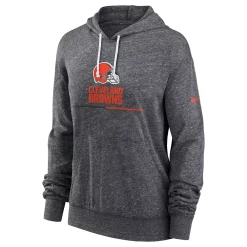 Women's Nike Heathered Charcoal Cleveland Browns Team Spirit Gym Vintage Pullover Hoodie -Nike Clothing store 6026604 ALT2