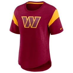 Women's Nike Burgundy Washington Commanders Primary Logo Slub Fashion Top -Nike Clothing store 6026652 ALT2