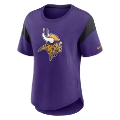 Women's Nike Heather Purple/Heather Black Minnesota Vikings Primary Logo Slub Fashion Top 5 Women's Nike Heather Purple/Heather Black Minnesota Vikings Primary Logo Slub Fashion Top -Nike Clothing store 6026669 ALT2