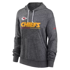 Women's Nike Heathered Charcoal Kansas City Chiefs Team Spirit Gym Vintage Performance Pullover Hoodie -Nike Clothing store 6026881 ALT2