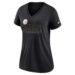 Women's Nike Heathered Black Pittsburgh Steelers Lock Up Tri-Blend V-Neck T-Shirt 5 Women's Nike Heathered Black Pittsburgh Steelers Lock Up Tri-Blend V-Neck T-Shirt -Nike Clothing store 6026946 ALT2