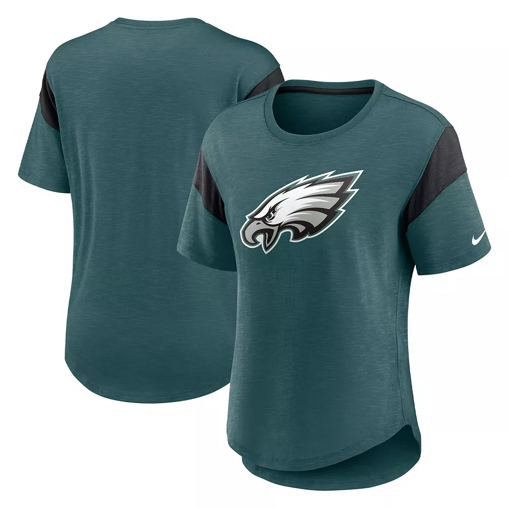 Women's Nike Heather Midnight Green Philadelphia Eagles Primary Logo Fashion Top 2 Women's Nike Heather Midnight Green Philadelphia Eagles Primary Logo Fashion Top - Image 2