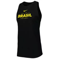 Women's Nike Black Brazil National Team Lockup Tomboy Performance Tank Top -Nike Clothing store 6027121 ALT2