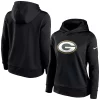 Women's Nike Black Green Bay Packers Performance Pullover Hoodie