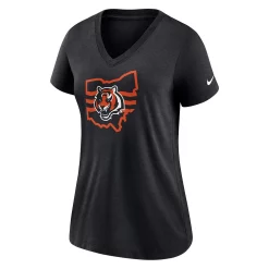 Women's Nike Black Cincinnati Bengals Hometown Collection Tri-Blend V-Neck T-Shirt -Nike Clothing store 6027306 ALT2