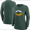Women's Nike Green Green Bay Packers Prime Split Long Sleeve T-Shirt