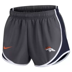Women's Nike Charcoal Denver Broncos Logo Performance Tempo Shorts -Nike Clothing store 6027394 ALT2