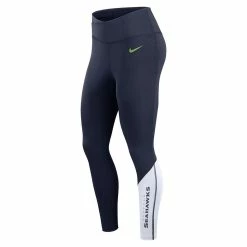 Women's Nike College Navy/White Seattle Seahawks 7/8 Performance Leggings -Nike Clothing store 6027530 ALT2