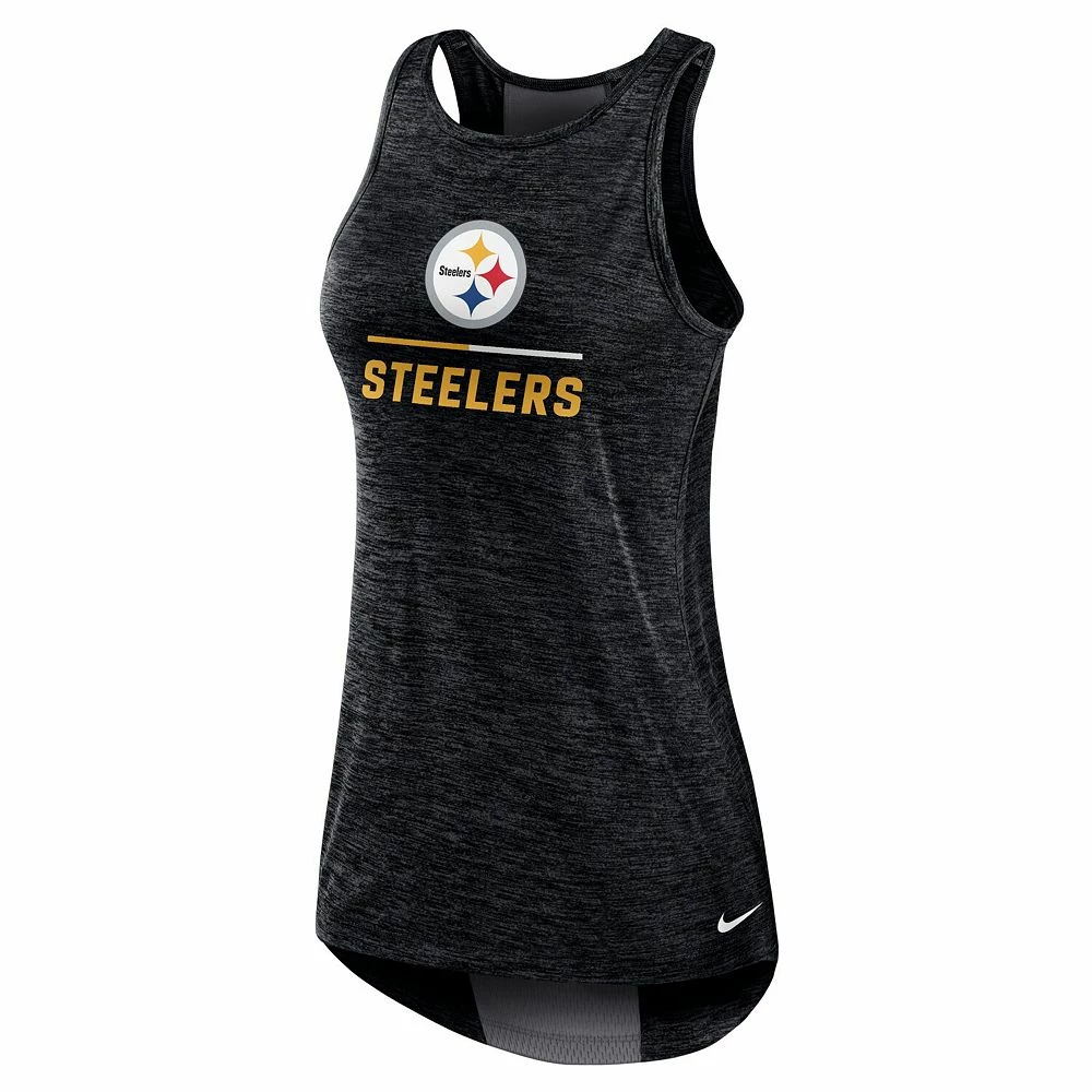 Women's Nike Black Pittsburgh Steelers High Neck Performance Tank Top 3 Women's Nike Black Pittsburgh Steelers High Neck Performance Tank Top - Image 3