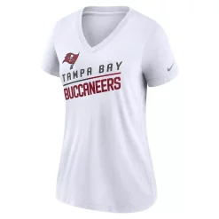 Women's Nike White Tampa Bay Buccaneers Slant Logo Tri-Blend V-Neck T-Shirt -Nike Clothing store 6027700 ALT2