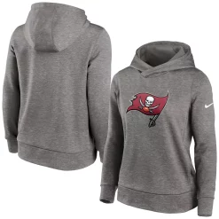 Women's Nike Heathered Charcoal Tampa Bay Buccaneers Team Performance Pullover Hoodie