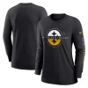Women's Nike Black Pittsburgh Steelers Prime Split Long Sleeve T-Shirt