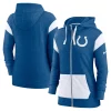 Women's Nike Heathered Royal/Heathered White Indianapolis Colts Monaco Full-Zip Hoodie