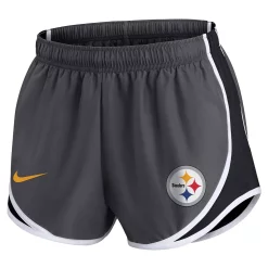 Women's Nike Charcoal Pittsburgh Steelers Logo Performance Tempo Shorts -Nike Clothing store 6028077 ALT2