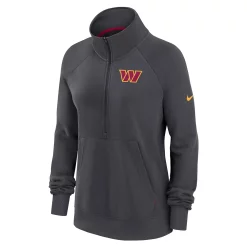 Women's Nike Charcoal Washington Commanders Premium Raglan Performance Half-Zip Sweatshirt -Nike Clothing store 6028084 ALT2