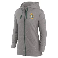 Women's Nike Heather Charcoal Green Bay Packers Gym Vintage Full-Zip Hoodie 5 Women's Nike Heather Charcoal Green Bay Packers Gym Vintage Full-Zip Hoodie -Nike Clothing store 6028165 ALT2
