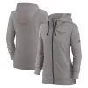 Women's Nike Heather Charcoal Philadelphia Eagles Gym Vintage Full-Zip Hoodie
