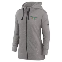 Women's Nike Heather Charcoal Philadelphia Eagles Gym Vintage Full-Zip Hoodie 5 Women's Nike Heather Charcoal Philadelphia Eagles Gym Vintage Full-Zip Hoodie -Nike Clothing store 6028187 ALT2