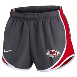 Women's Nike Charcoal Kansas City Chiefs Plus Size Logo Performance Tempo Shorts -Nike Clothing store 6028268 ALT2