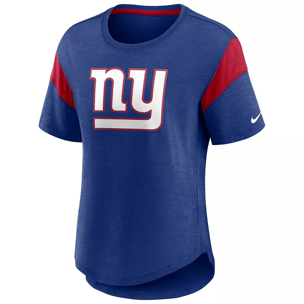 Women's Nike Heathered Royal New York Giants Primary Logo Slub Fashion Top 3 Women's Nike Heathered Royal New York Giants Primary Logo Slub Fashion Top - Image 3