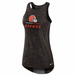 Women's Nike Brown Cleveland Browns High Neck Performance Tank Top -Nike Clothing store 6028462 ALT2