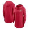 Women's Nike Scarlet San Francisco 49ers Minimal Statement Raglan Funnel Neck Pullover Hoodie