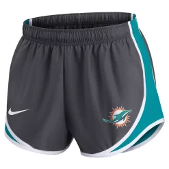 Women's Nike Charcoal Miami Dolphins Logo Performance Tempo Shorts -Nike Clothing store 6029129 ALT2