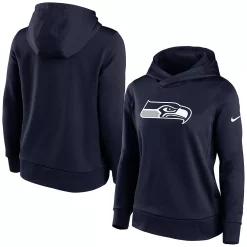 Women's Nike College Navy Seattle Seahawks Performance Pullover Hoodie