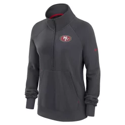 Women's Nike Charcoal San Francisco 49ers Premium Raglan Performance Half-Zip Sweatshirt 5 Women's Nike Charcoal San Francisco 49ers Premium Raglan Performance Half-Zip Sweatshirt -Nike Clothing store 6029354 ALT2