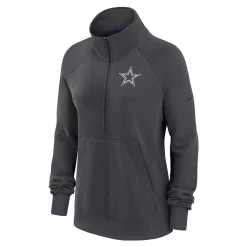 Women's Nike Charcoal Dallas Cowboys Premium Raglan Performance Half-Zip Sweatshirt -Nike Clothing store 6042101 ALT2