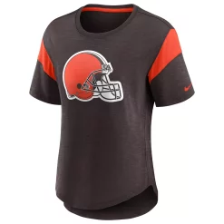 Women's Nike Brown Cleveland Browns Primary Logo Slub Fashion Top -Nike Clothing store 6064479 ALT2