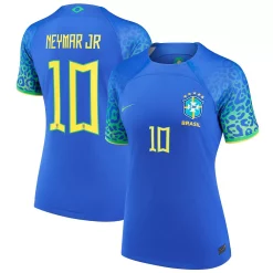 Women's Nike Neymar Jr. Blue Brazil National Team 2022/23 Away Breathe Stadium Replica Player Jersey