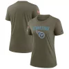 Women's Nike Olive Tennessee Titans 2022 Salute To Service Legend T-Shirt