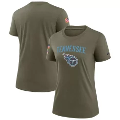 Women's Nike Olive Tennessee Titans 2022 Salute To Service Legend T-Shirt