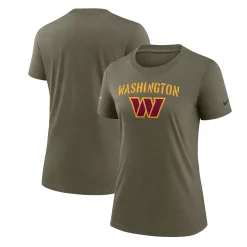 Women's Nike Olive Washington Commanders 2022 Salute To Service Legend T-Shirt