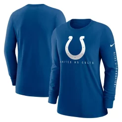 Women's Nike Royal Indianapolis Colts Prime Split Long Sleeve T-Shirt