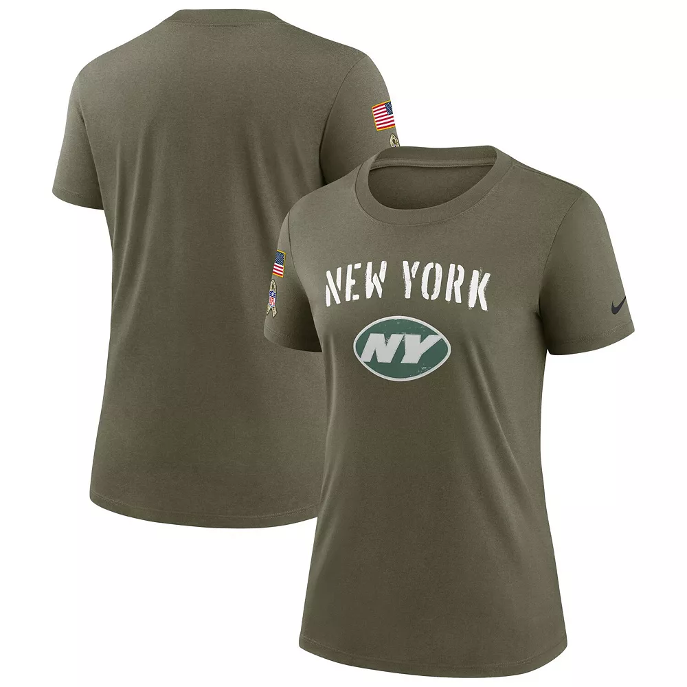 Women's Nike Olive New York Jets 2022 Salute To Service Legend T-Shirt 2 Women's Nike Olive New York Jets 2022 Salute To Service Legend T-Shirt - Image 2